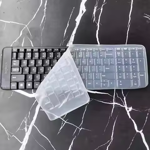 For Logitech MK215 MK220 K220 K230 Transparent Silicone Desktop Keyboard Cover Skin Protector Access