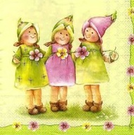 Good Player Creative Hall~Clay/Collage/Painting~D575/A032 Napkin 33 * 33cm (IHR) Dutch Doll--Style