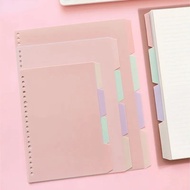 Pastel Color Plastic Divider Binder Devider Paper Divider (1 Set of 4 Sheets) Notebook Binder Bookma