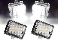 2 Pcs Error Free Xenon White LED License Plate Light Compatible with Mercedes-Benz W204 S204 W212 W2