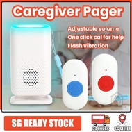【SG STOCK】Wireless Emergency Call Button Caregiver Smart Pager Elderly Disabled Patient Personal Ale