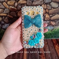 SQL SHOP bling Ribbon Case REALPICT Flowerbiru | Custom Phone case