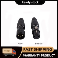 Intelligent Noise Reduction XLR Male/XLR Female Connector Welded Metal Connector for Studio Micropho