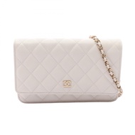 【二手】香奈兒 (Chanel) 絎縫肩背包 AP0250 白色魚子醬紋小牛皮（粒面小牛皮）絎縫鏈條錢包 女士二手 A