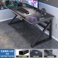 電腦枱 [送桌面USB]芝麻黑140cm 包安裝送貨-電競枱 遊戲檯 寫字枱 辦公枱 電腦桌