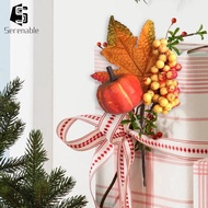 [Serenable] Simulated Maple Leaf Pumpkin Artificial Maple Leaf Branches Decorative
