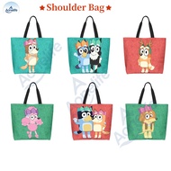 【In Stock】 Bluey Printed Shoulder Bag Fashion Cute Shopping Portable Bag.
