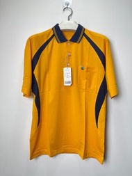專櫃品牌 PIERRE BALMAIN 橘黃色 短袖涼感休閒POLO衫 【尺寸】：XL號 肩寬：無肩線、胸寬：57、袖長：領口到袖口44、長(不含帽領)：76、單位公分 【新舊】：全新 【價格】：500 定價2980