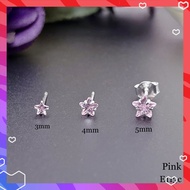 SilverWholesale #E113C Sterling Silver CZ Star Stud Earring (Subang) Original Silver