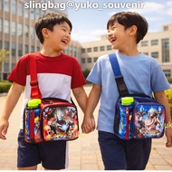 Ultraman Picture Children's Sling Bag Lunch Bag Fits Drink Bottles Ultraman Sling Lunch Bag