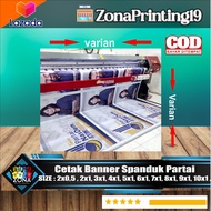 Cetak Banner Spanduk PARTAI Varian Ukuran Bebas Request ( Gratis Desain )