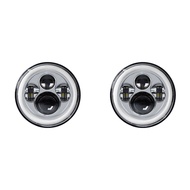 (BGOP) 2X 7 Inch LED Headlight High Low Beam Projector Yellow+White for Road Street Glide Ultra Clas