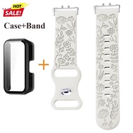 Case+Band Silicone carved strap and case Compatible for Samsung Galaxy Fit 3 Simple Replacement Stra