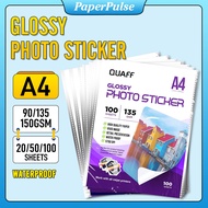 Quaff Photo Sticker Paper 90Gsm & 135Gsm Glossy A4