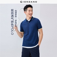 GIORDANO Men Polo Shirt Warm Weather Polo Shirt Moderate Thickness Polo Shirt Slight Elasticity Polo