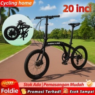 AENXRD Basikal lipat  20-inch disc brake 7-speed bicycle suitable for height 120-165cm Budak/dewasa 