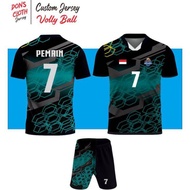 Jersey Baju Voli Full Printing Free Design Nama