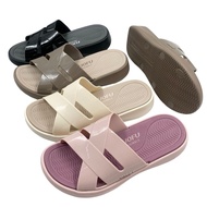 LUOFU Women's Imported Soft Rubber Cross-Top Sandals E7223-BRE01 (AO3)