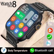 ZZOOI 2023 New Smart Watch Body Temperature Ultra Series 8 NFC Smartwatch Wireless Charging Bluetooth Call Men Women Watch For Apple