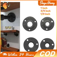 Stainless Steel Cast Iron Wall Flange 1/ 2 3/4 1 Inch Industrial Loft Style For Decorative Pipe Rack