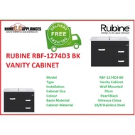 RUBINE RBF-1274D3 BK / WH VANITY CABINET