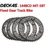 DECKAS Fixed Gear 144BCD Bicycle Chain Fixie Chainwheel Track Bike Single Speed MTB Chainring 44T 46T 48T 50T 52T 54T 56T 58T