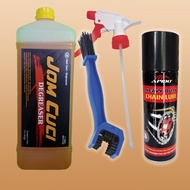 Degreaser + APIDO Chain Lube + Chain Brush (free Bottle Spray)
