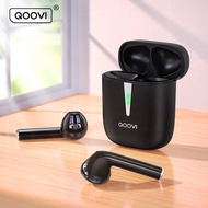 QOOVI TWS Bluetooth Earphone Wireless Earphones HD Bluetooth Earbuds Sports Headset HIFI Stereo Bass Earbuds With Mic Touch Control