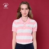 Beverly Hills Polo Club Women’s Flat Knit Blouse in Peach REN2123