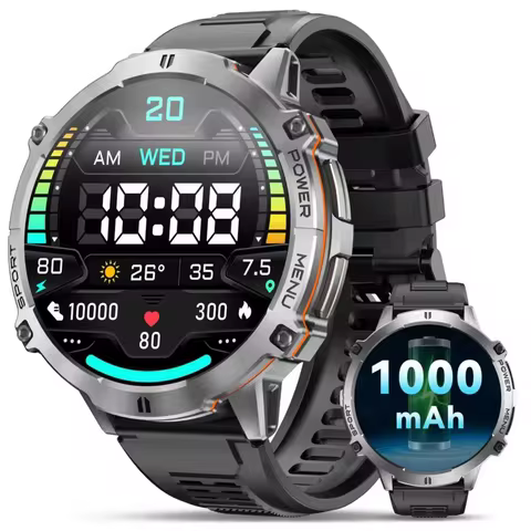 OUKITEL BT13 1000mAh SmartWatch 1.73" AMOLED, AI ChatGPT Bluetooth Calls Blood Oxygen Health Monitor
