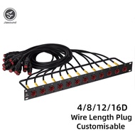 Jiasound 1U 4D 8D 12D 16D Wired Card Jumper Board Socket 19-inch XLR Patch Panel Multi-channel XLR S