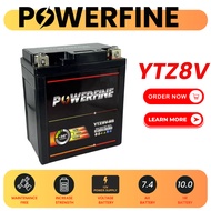 YTZ8V YTZ8 POWERFINE GEL BATTERY R25 BENELLI RFS150i CBR250 VT250 KLX150 NINJA250R DZM200