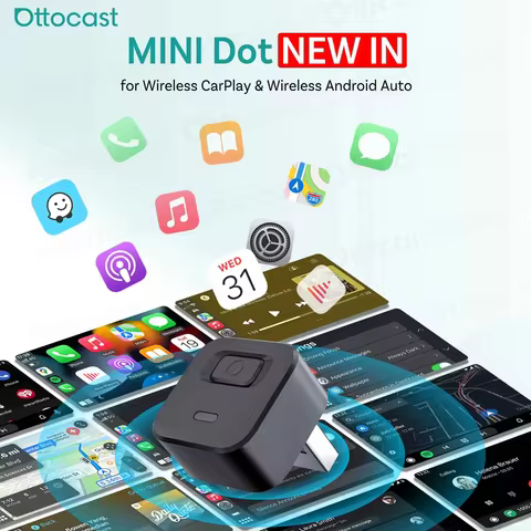 OTTOCAST Mini Dot Cube Wireless CarPlay Android Auto Adapter USB Dongle Car Accessorie for Chevrolet