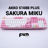 AKKO 5108B Plus Sakura Miku | Full Size 108 Keys | Tri-Mode | Hot-Swap | South-Facing RGB | Miku Sak