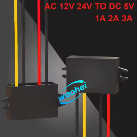 AC 12V 24V to DC 5V 1A 2A 3A Step Down Power Converter 12Vac 24Vac to 5Vdc Car Buck Voltage Regulato