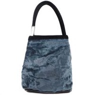 Salvatore Ferragamo Ferragamo顏色天鵝絨手提包，義大利製造，灰色，按扣。女士款。