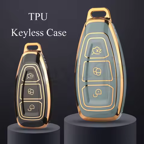 Jingyuqin 3 Buttons Soft TPU Car Key Case Fob For Ford Ecosport Kuga ST C-Max B-Max Focus 3 4 Mondeo