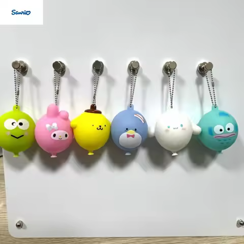 Sanrio Balloon Shape Pendant Keychain Japan Gashapon Squishy My Melody Cinnamoroll Keroppi Pompompur