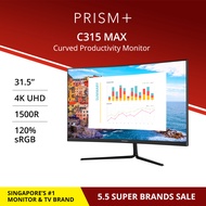 PRISM+ C315 MAX 31.5 UHD 4K [3840 x 2160] 120% sRGB 1500R Curved FreeSync G-Sync Ready Gaming Monitor