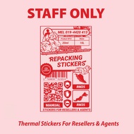 STAFF ONLY: Thermal Sticker For Bokashi Farmers Reseller