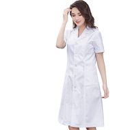 White Coat MaleLong-sleeved Doctor Uniform Physician Isolation Gown Short-sleeved Laboratory Coat Nu
