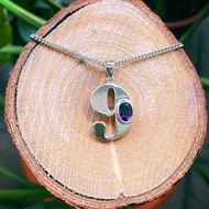 Lucky Number 9 Silver Pendant
