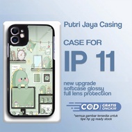 HP Latest IP 11 Case - IP 11 Case - cute Dino Motif - Premium Glossy Hardcase - IP Phone Softcase - 