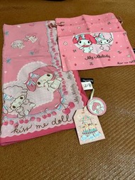 全新19年泰國kiss me doll x My Melody絲巾 (約100x100cm)連小袋