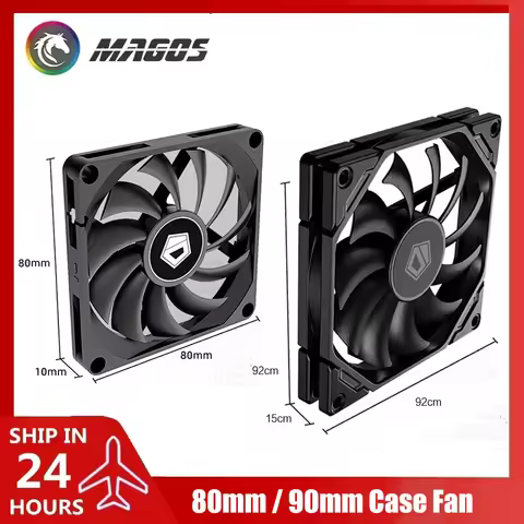 Computer 8010 9215 8cm/9cm Thin Fan Small 4-Pin PWM Smart Temperature Control 80x80x10mm/90*90*15mm 