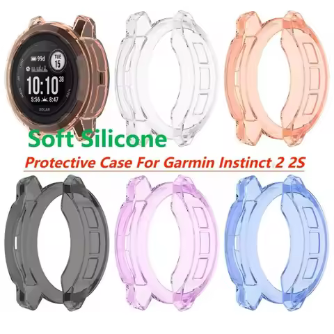 TPU Protective Case Cover For Garmin Instinct 2 2S Smart Watch Strap Soft Silicone Bumper Protector 