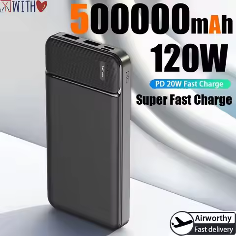 120W 50000mAh PowerBank Portable Super Fast Charger External Battery PoverBank High Capacity PowerBa