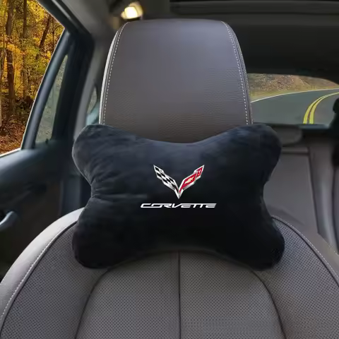 Car Neck Pillows Both Side For Head Pain Relief Filled Fiber Car Pillow for Corvette C1 C2 C3 C4 C5 