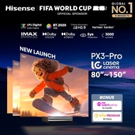 Hisense PX3-Pro 80 - 150 Inch Ultra Short Throw Projector Laser TV | 3000 Lumens | AI Computing