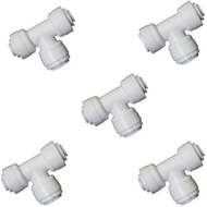 1/4-inch to 3/8 inch Union Tee Connector Push to Connect Plastic Quick Fitting for water purificatio